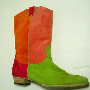 WESTERN with ITALIAN LEATHER 😉, SUEDE COWBOY BOOT